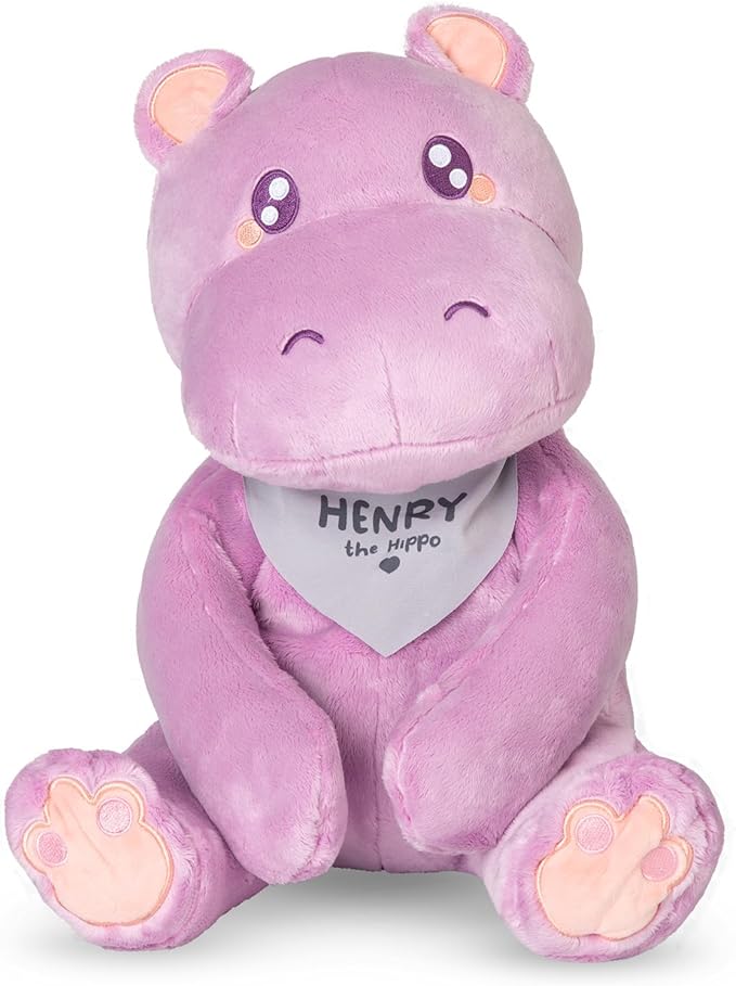 Lilly's Love Weighted Stuffed Animals for Adults & Kids — 5lb Calming Hippo Plush for Anxiety, ADHD & Sensory | Machine Washable Weighted Stuffed Animal w/Removable Insert | Henry The Hippo