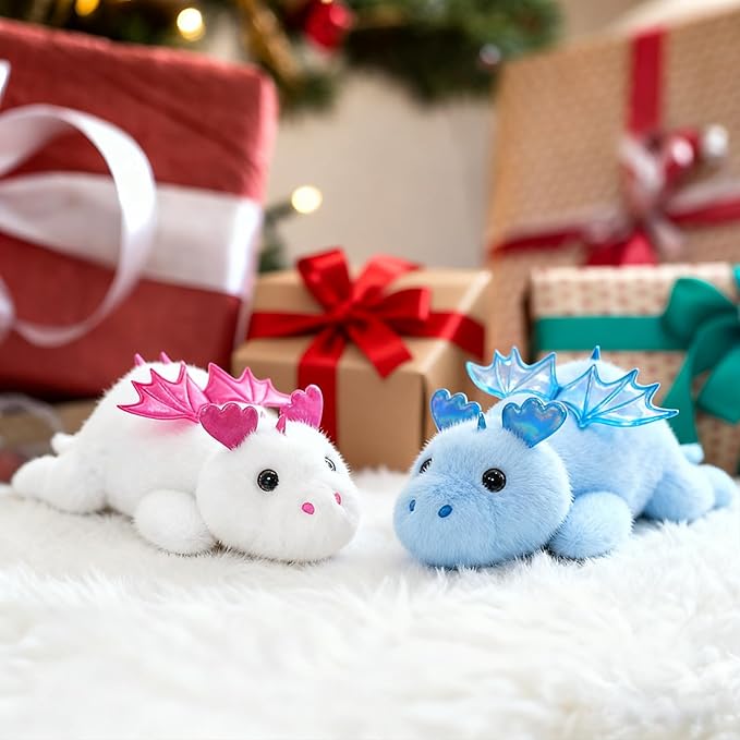 PEACH CAT Dragon Plush Cute Dragon Stuffed Animal Small Plushies Toys Gifts for Kids Blue