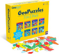GeoToys GeoPuzzle, Country-Shaped Jigsaw Puzzles Set of 7 in One Box, Geography Puzzle, Map Puzzle - Jigsaw Puzzles for Kids Ages 4+ Years Old, Stocking Stuffers for Kids
