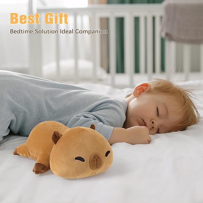 Onsoyours Original Weighted Stuffed Animals, Cute Weighted Positive Capybara Plush Pillow Toy Soft Weighted Capybara Plushies Gift for Kids Adults (9.8", 1.0 Lbs)