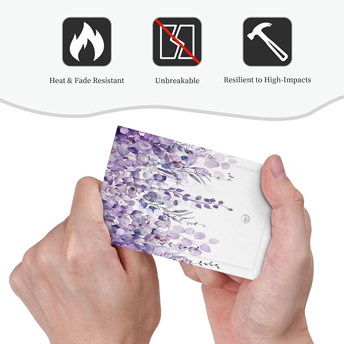 Purple Plants Leaves Eucalyptus Vine Floral Flowers Light Switch Cover Plate 1 Gang No Device Blank Electrical Wall Plates Faceplate Decorative Switch Plate for Bedroom Living Room Decor
