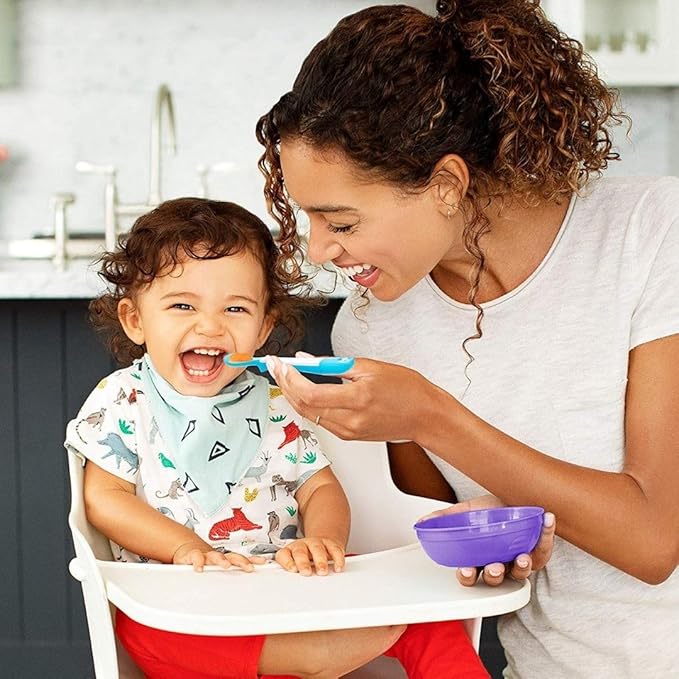 Munchkin® Love-a-Bowls™ 10 Piece Baby Feeding Set,Includes Bowls with Lids and Spoons,Multicolor,(Pack of 12)