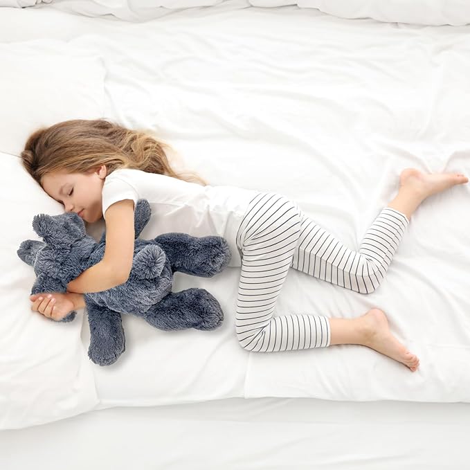YOUBLEK 20" | 4 Pounds Weighted Stuffed Animals,Sensory Comfort Plush Throw Pillow Toy, Soft for Home & School, Kawaii Plushies Hugging Toy Gifts for Kids & Adults (Elephant, 20 inch 4 Pounds)