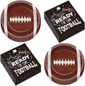 50Pcs Football Party Paper Plates and Napkins Football Dessert Plates Football Theme Party Decorations Super Football Tableware Set Serves 25 Guest Game Day Tailgate Sports Birthday Party Supplies
