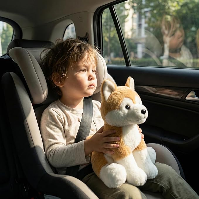 WEIGEDU Japanese Akita Shiba Stuffed Animal Plush Toy, 13 inches