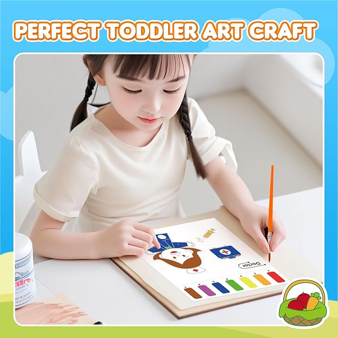YPLUS Paint with Water Books for Toddlers, Watercolor Painting Funny Careers, Gift for Kids Ages 1-3, 2-4, 4-6