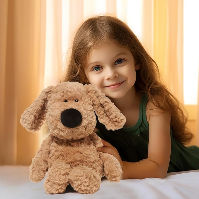 Stuffed Animals Adorable Dog Plush Toys 11.8 inches Soft and Comfort Danny Dog Plush Toy Gift for Kids, Brown