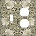 William Morris Pimpernel Flowers Plant Floral Wallplates 1 Toggle 1 Duplex Switch Plate Electrical GFCI Faceplate Decorative Light Switch Covers for Farmhouse Living Room Decor