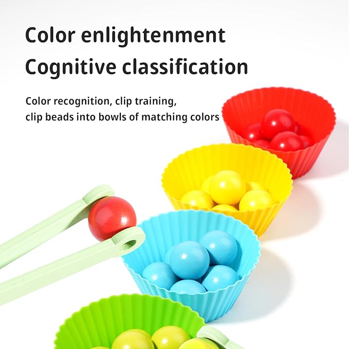 QimuMku 9.6" Wooden Gumball Machine Counting Montessori Toys for 3 4 5 Years Old Boys Girls, Toddler Preschool Learning Activities Toy for Kids Ages 4-8, Birthday Gifts Sensory Toys
