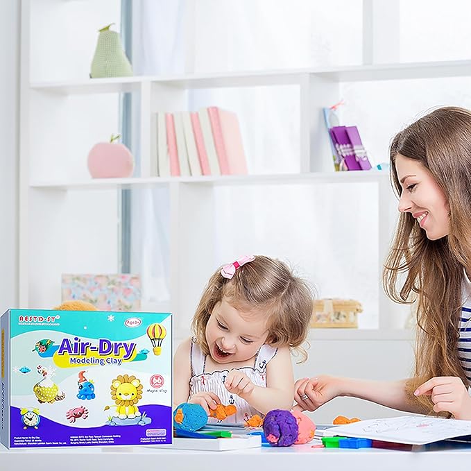 Aestd-ST Air Dry Clay 66 Colors, Modeling Clay for Kids, DIY Model Magic Clay, Molding Clay Kit with Sculpting Tools, Non-Sticky Soft and Super Light, Arts and Crafts Gift for Boys Girls Kids