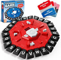 Resflycheng Word Game Family Board Game with Digital Display Timer and 2 Categories Modes Fun Fast-Paced 24-Letter Game for Learning Party Interactive (Red)