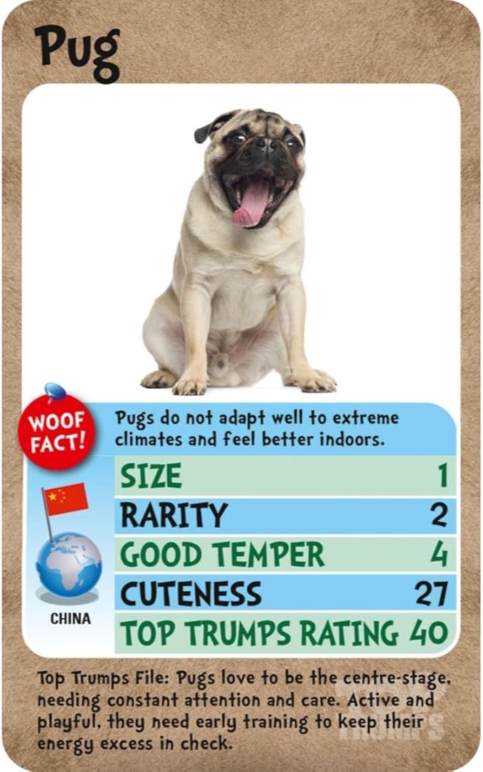 Top Trumps Card Game Dogs - Family Games for Kids and Adults - Learning Games - Kids Card Games for 2 Players and More - Kid War Games - Card Wars - for 6 Plus Kids