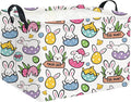HIYAGON Rectangular Easter Gift Basket Kids Storage Organizer Bins Bedroom(Cartoon Easter Bunny)