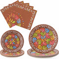 WERNNSAI Cielito Lindo Party Decoration - 48PCS Mexican Plates and Napkins Platos de Barro Mexicanos for Birthday Baby Shower Cinco de Mayo Talavera Party Decor Serves 16 Guest