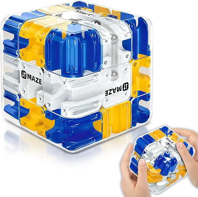 3D Maze Cube Puzzle – Brain Teaser Game for Kids & Adults, Educational Sensory Fidget Toy for Teens, Birthday Gift