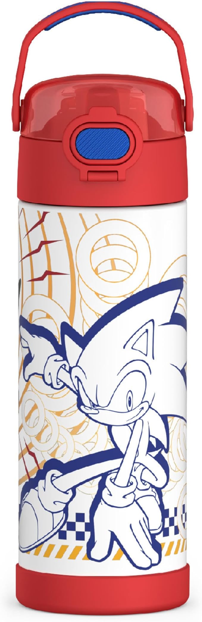 THERMOS FUNTAINER 16 Ounce Stainless Steel Vacuum Insulated Bottle with Wide Spout Lid,Sonic,(Pack of 6)