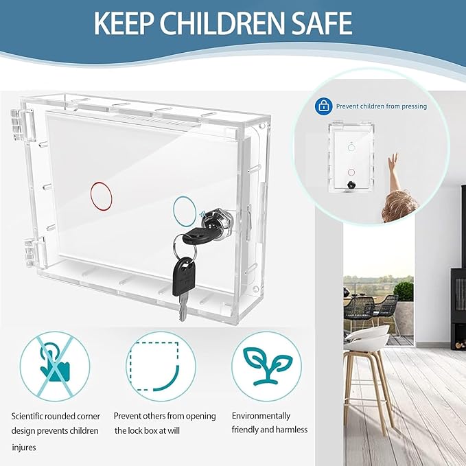 Baby Safety Outlet Cover Box, Outlet Covers, Plug Covers for Electrical Outlets, Socket Covers for Outlets Fit 5.9
