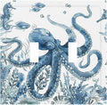 Blue Octopus Squid Seahorse Coral Watercolor Wild Sealife Decorative Switch Plates 2 Gang Double Toggle Outlet Light Switch Cover Wall Plate Electrical Faceplate for Bathroom Kids Room Decor