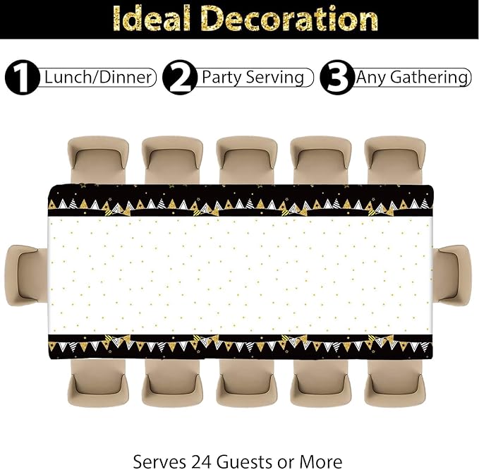 50th Birthday Party Supplies Serves 24 Black and Gold 50 Years Old Party Paper Dessert Plates Napkins Cheers to 50 Years Decorations Tablecloth Set Tableware Kit for Man Retirement Graduation
