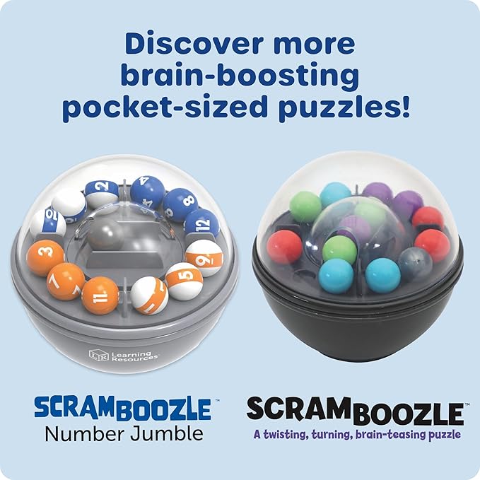 Learning Resources Scramboozle Number Jumble - 3D Brain Teasers for Kids and Adults, Puzzles for Teens, Critical Thinking and Problem Solving Game, Travel Toy, Fidget Toys, Gifts for Boys and Girls