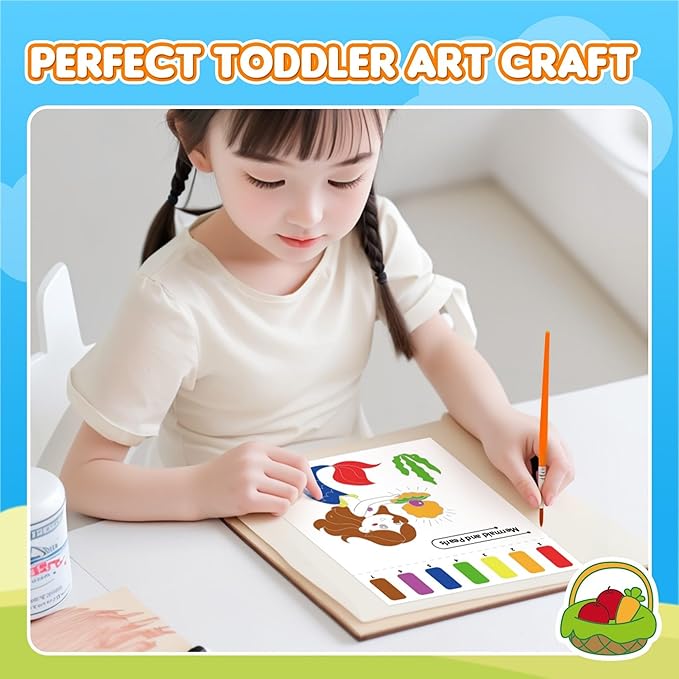 YPLUS Paint with Water Books for Toddlers, Art Craft Toys Watercolor Painting Paper, Gift for Kids Ages 1-3, 2-4, 4-6, Drawing with Brush - 5 Themes