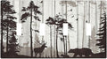 Light Switch Cover Rustic Deer Hunting Forest Woodland 4 Gang Switch Plate Quad Toggle Wall Plates Country Decorative Switchplate Electrical Outlet Cover Plates for Farmhouse Home Decor