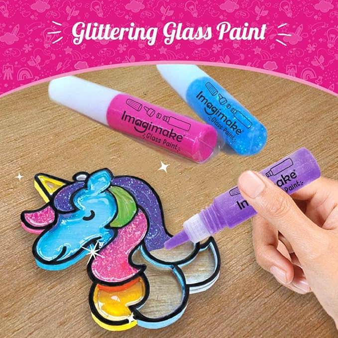 Imagimake Window Art Princess | Suncatcher Kit | Arts and Crafts for Kids Ages 8-12 | Girls Toys Age 6-8 | Unicorn Gifts for Girls Age 6-8 | 5 Year Old Girl Gift | 8 Year Old Girl Birthday Gift
