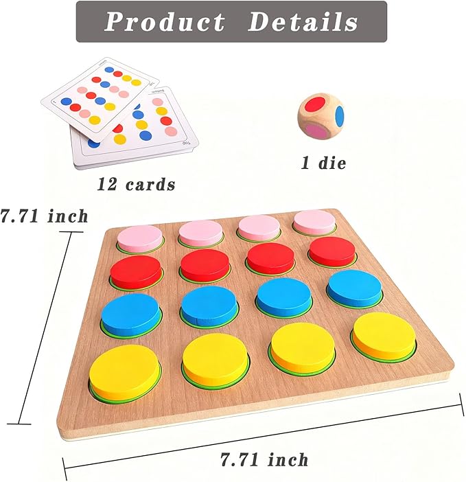Dementia Activities & Games for Seniors,Colors Match-Up Puzzles Gifts & Wooden Alzheimers Products for Elderly Adults