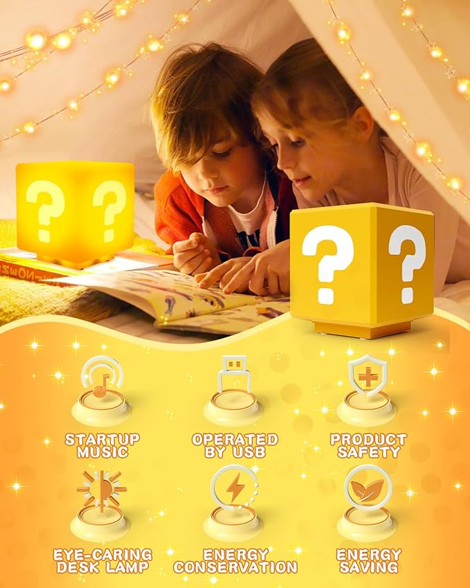 Super Bros Toys for Boys 4-6 Night Light for Kids with Game Sound Effects Illusion Lamp Room Decor Merchandise As Gifts for Kids 6-8 Fans