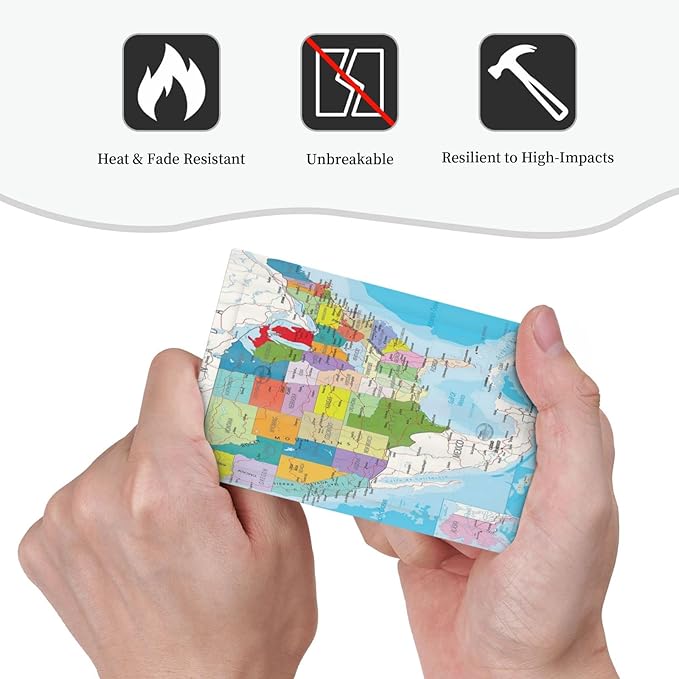USA Map 1 Gang Light Switch Cover No Decive Blank Wall Plate Decorative for Teen Kids Boys Bathroom Home Bedroom Art Panel Decorate 5" x 3