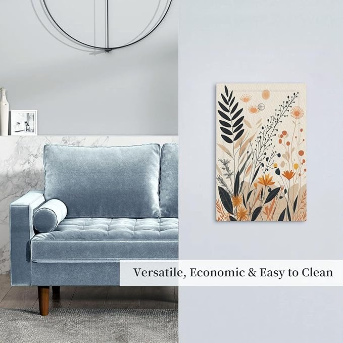 Light Switch Cover Minimalist Floral Boho Botanical Wildflowers Decorative Switch Plates 1 Gang Blank No Device Outlet Covers Electrical Wall Plates for Bathroom Bedroom Decor