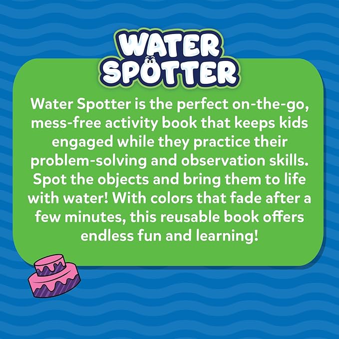 Skillmatics Reusable Search & Find Book - Water Spotter, Mess-Free Paint with Water Kit, Learning Activity, Animals, Screen-Free Fun, Travel Toy, Gifts for Boys & Girls Ages 4, 5, 6, 7, 8