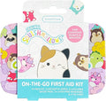 Smart Care Squishmallow First Aid Kit Travel Essentials with Antiseptic Wipes, Cute Bandage Variety Pack for Kids, Latex-Free Gauze Pads and Bandages in Tin Case, 33PC