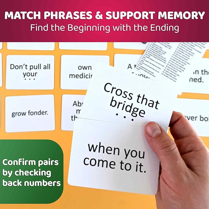 QUOKKA Elderly Memory Games for Seniors – 202 Cards for Alzheimer's or Dementia Activities – Expression Brain Card Games for Seniors with Dementia – 2 Levels, Visual Clues, Premium Gift Box