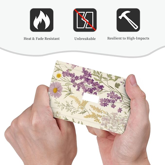 Watercolor Floral Leaves 1 Gang Light Switch Cover Single Toggle Wall Plate Small Purple Flowers Daisies Decorative Electrical Switchplate Covers for Country Bedroom Kitchen Living Room Decor