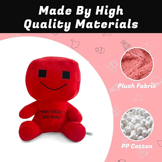 Forsaken Cool Kid Red Plush Toy – Soft Red Character Plush Stuffed Animal, Cute Forsaken Game Collectible Plushie Gift for Kids and Gamers