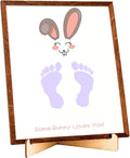 Easter Bunny Footprints, Baby First Easter, Newborn Footprint Kit, Baby Keepsake, Some-Bunny Loves You, Framed Gift for New Mom, Nursery Decor, Infant Memory DIY Footprint Art Display