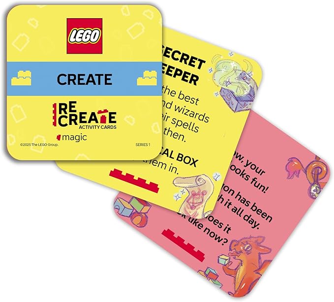 LEGO Recreate Activity Cards – Magic | Fantasy Building Game with 30+ Activity Cards & 25 LEGO Elements | Ages 6+