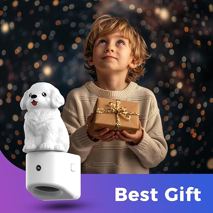 L LOHAS LED Night Light for Kids,3D Cute Puppy Night Lights,Golden Retriever with Dusk to Dawn Sensor, RGB+Soft White 3000K,Dog Night Light,Birthday Gift Nightlight for Kids, Room Decor,2Pack