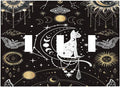 White Cat Tarot Moon Phases Moth Celestial Gothic Decorative Switch Plates 3 Gang Wall Plate Triple Toggle Light Switch Cover Faceplate Electrical Wall Panels for Kids Room Bedroom Decor