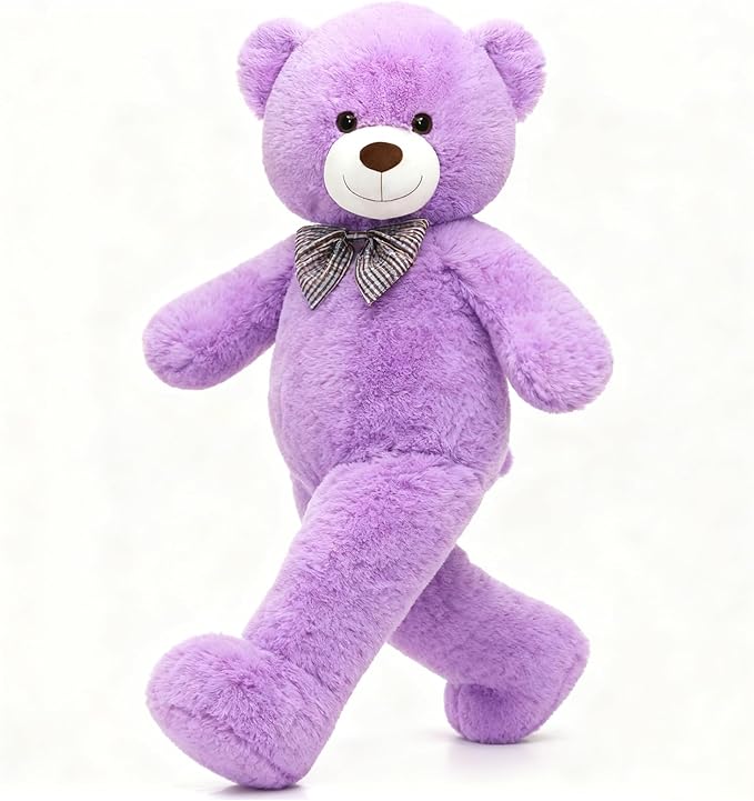 MorisMos Large Teddy Bear, 39inch Giant Teddy Bear Stuffed Animals Plush, Soft Big Bears for Girls Girlfriend, Purple