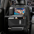 GMQ Backseat Car Organizer with Tray 1 Pack,Car Backseat Organizer with Foldable Table for Kids,Multifunctional Seat Back Organizer with Storage Pockets Car Storage Organizer (Black)