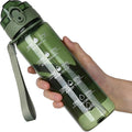 OLDLEY 17oz Kids Water Bottle for school Girls Boys, Motivational Water Bottles With Silicone Straw, Leak-Proof Tritan BPA-Free, Reusable water bottles for kids, Jade