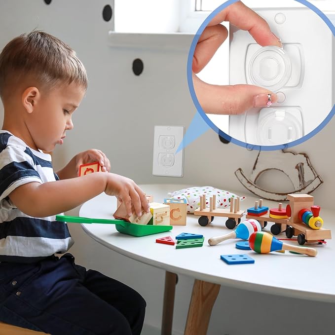 Thyle 750 Pcs Outlet Covers Bulk Child Baby Proofing Plug for Electrical Outlets Covers Easy Install Socket Sturdy Safe Secure Baby Proofing Kit for Home Office Bulk