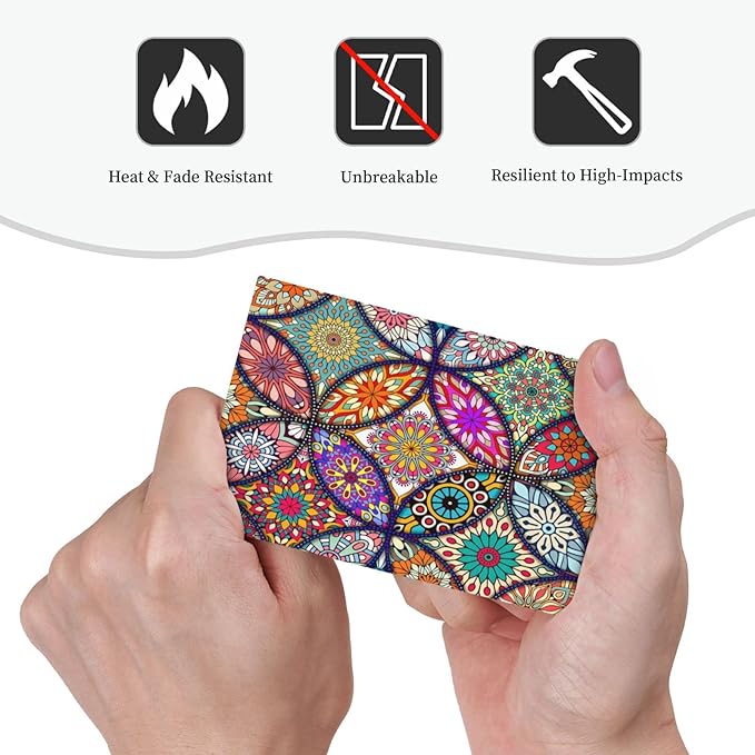 Bohemian Single Blank Wall Plates Decorative Light Switch Cover colorful Vintage Floral Mandala Flower No Device Faceplate for Bathroom Bedroom Home Decorate