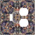 Wallplates Mandala Petals Retro Flowers 1 Toggle 1 Duplex Switch Plate Electrical Gfci Faceplate Decorative Light Switch Covers For Bed Room Home Decor