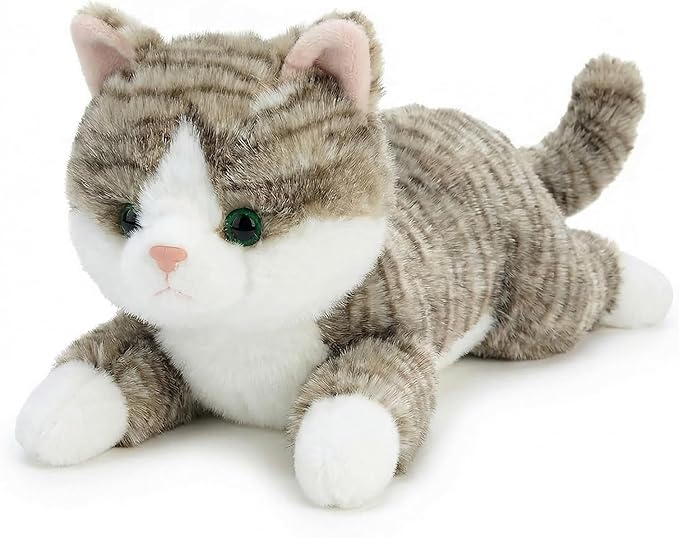 26.5 inch 5 Lbs Weighted Cat Stuffed Animals, Large Realistic Cat Weighted Stuffed Animal, Sensory Comfort Plush Throw Pillow, Soft Kawaii Kitty Plush Toy Gift for Adults Youth