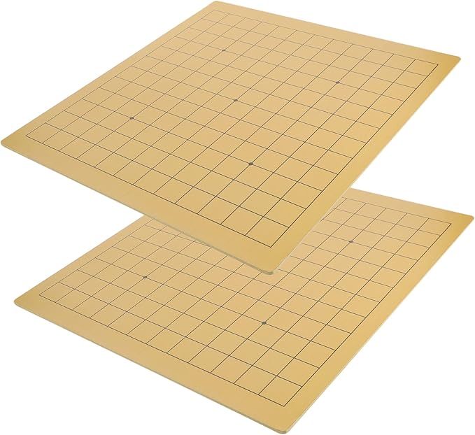 HANABASS 2pcs Wooden Go Chessboard Double-Sided Travel Chess Game Chess for Boys and Girls Strategic Board Game Educational Chessboard