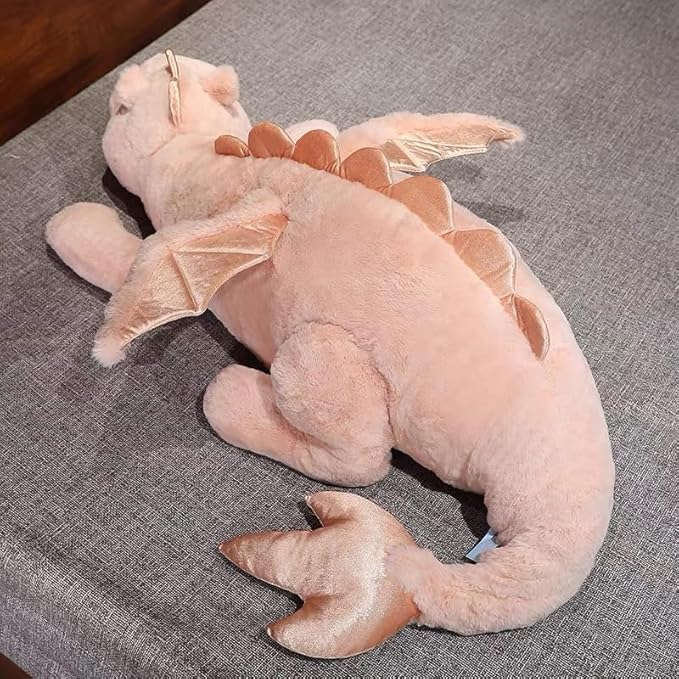 27.5" 2Lbs Weighted Stuffed Animal, Soft and Sturdy Weighted Dragon Plush for Kids and Adults, Small Pink Dragon Stuffed Animal