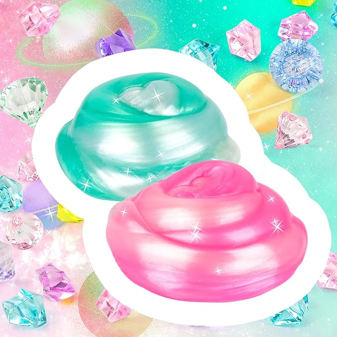 120 Pack Galaxy Slime Kit, Mini Bulk Slimes, Smooth & Soft, Slime Party Favors, Goodie Bag Stuffers, Valentines Day Gifts for Kids, Classroom Exchange Prizes, Stress Relief Toys for Girls Boys 8-12